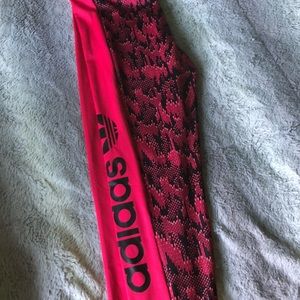 Adidas pink workout leggings
